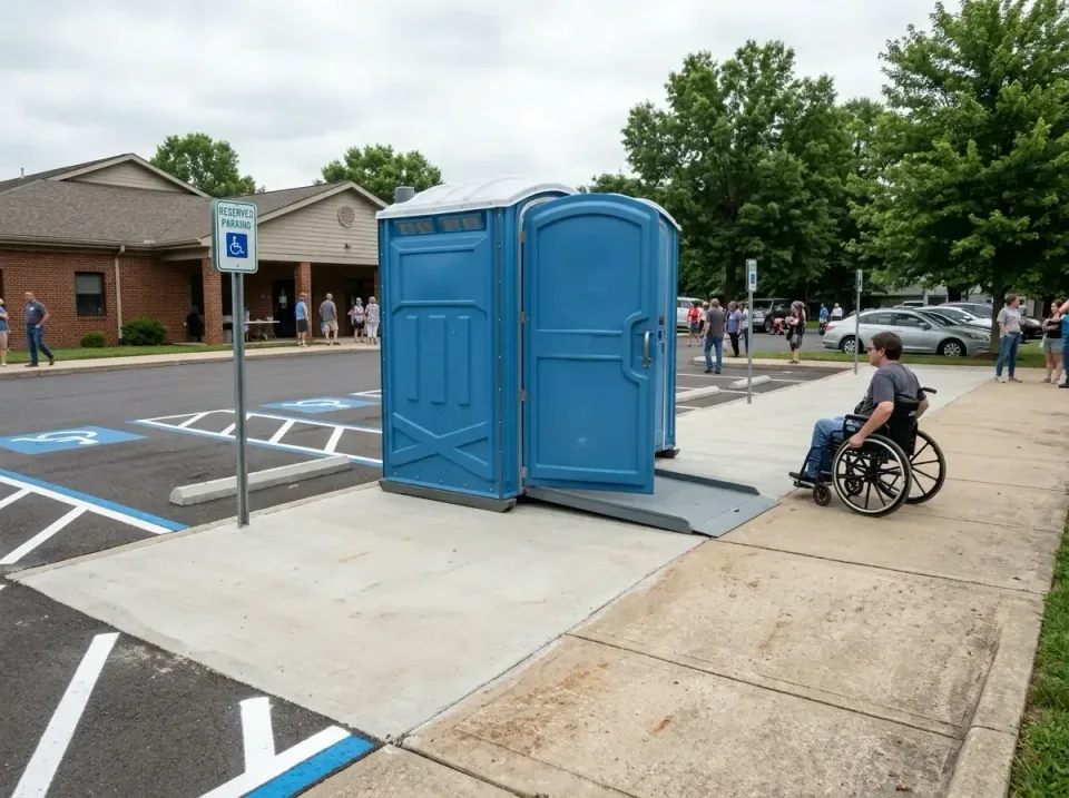 Ada Porta Potty — Outdoor — Ada Porta Potty, Wheelchair, Accessibility Ramp, Outdoor, Toilet and Dumpster Rentals