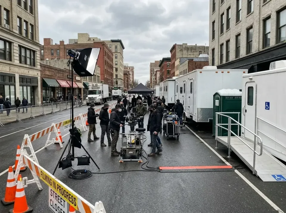 Porta Potty — Film Production Set — Porta Potty, Restroom Trailer, Film Production Trailer, Film Production Set, Toilet and…