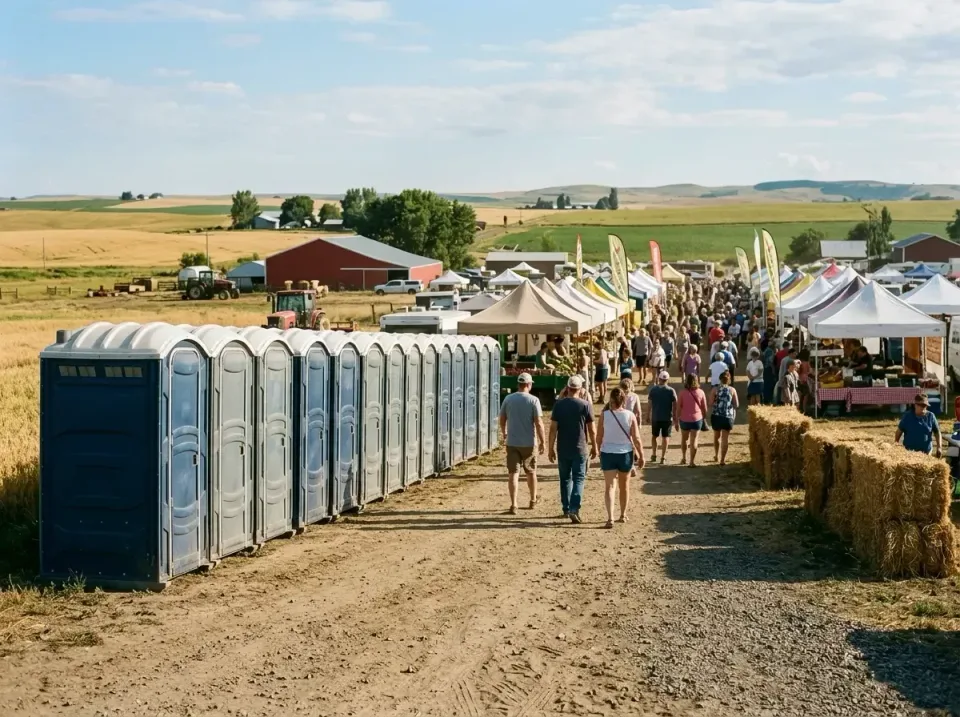 Porta Potty — Agricultural Event — Porta Potty, Portable Restroom, Canopy Tent, Agricultural Event, Toilet and Dumpster Rent…