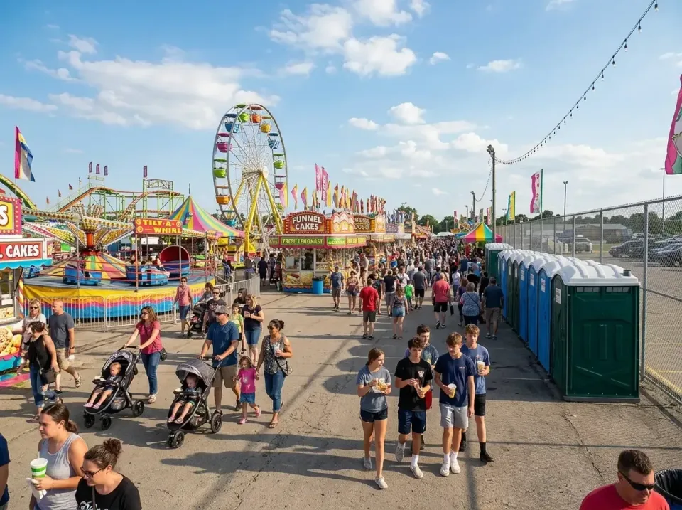 Porta Potty — State Fair — Porta Potty, Ferris Wheel, Strollers, State Fair, Toilet and Dumpster Rentals