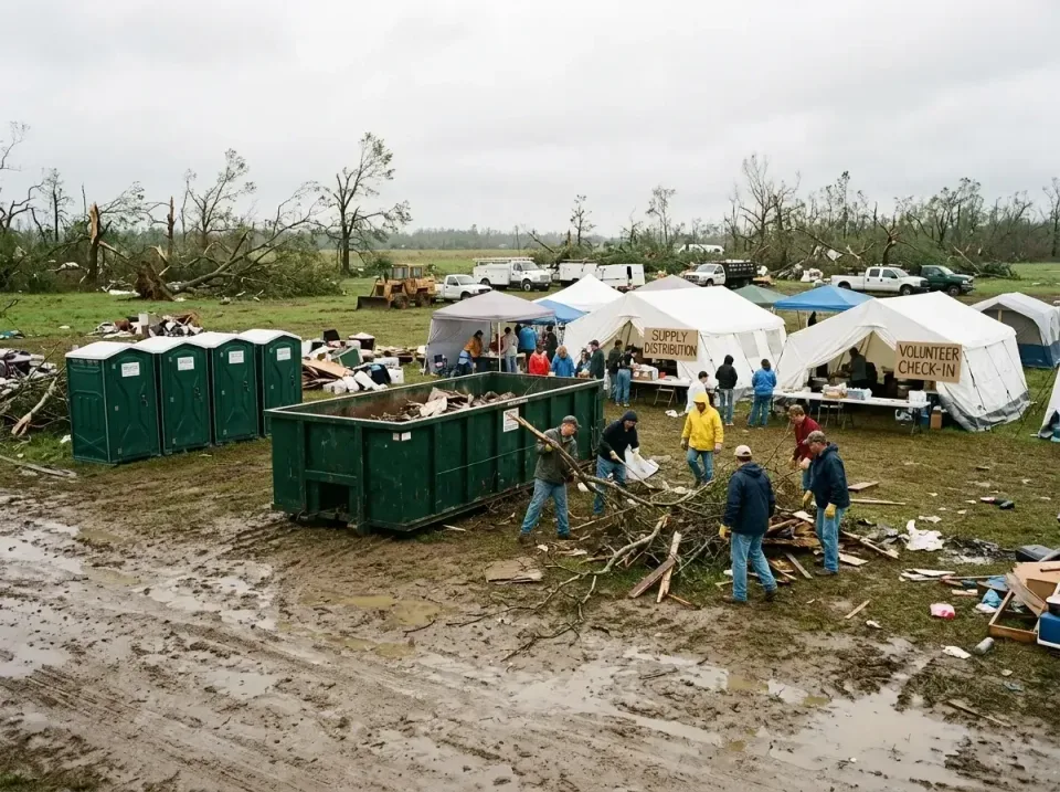 Porta Potty — Disaster Relief — Porta Potty, Roll-off Dumpster, Large Event Tent, Disaster Relief, Toilet and Dumpster Renta…