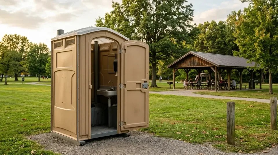 Portable Restroom — Outdoor Event — Portable Restroom, Sink, Faucet, Outdoor Event, Toilet and Dumpster Rentals