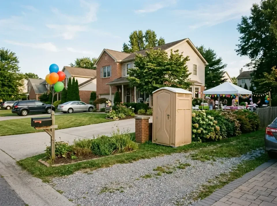 Portable Toilet — Residential — Portable Toilet, Mailbox, Balloons, Residential, Toilet and Dumpster Rentals