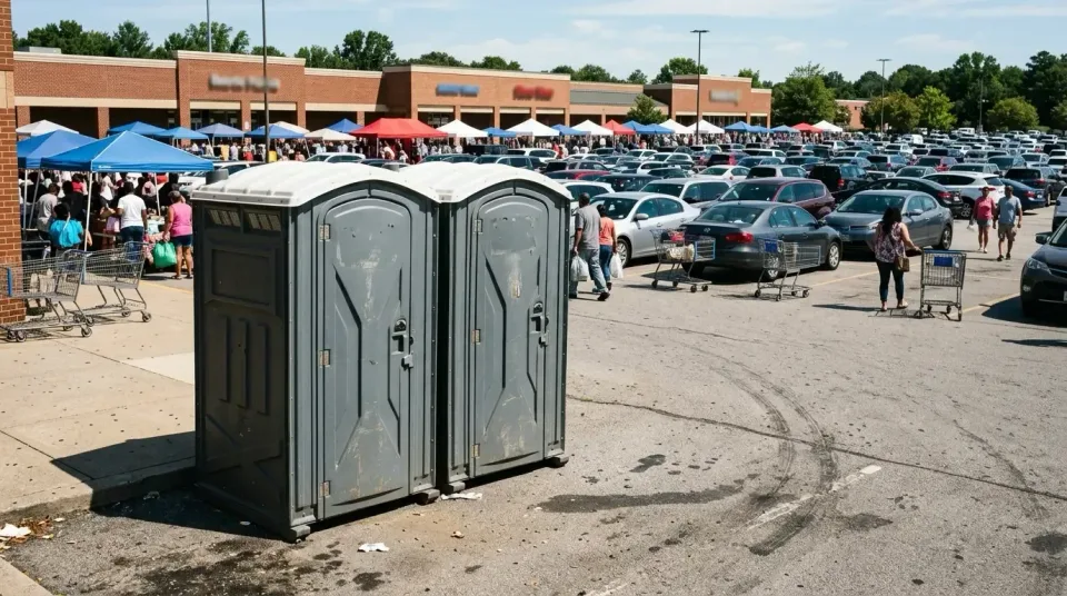 Portable Toilet — Outdoor Event — Portable Toilet, Porta Potty, Cars, Outdoor Event, Toilet and Dumpster Rentals