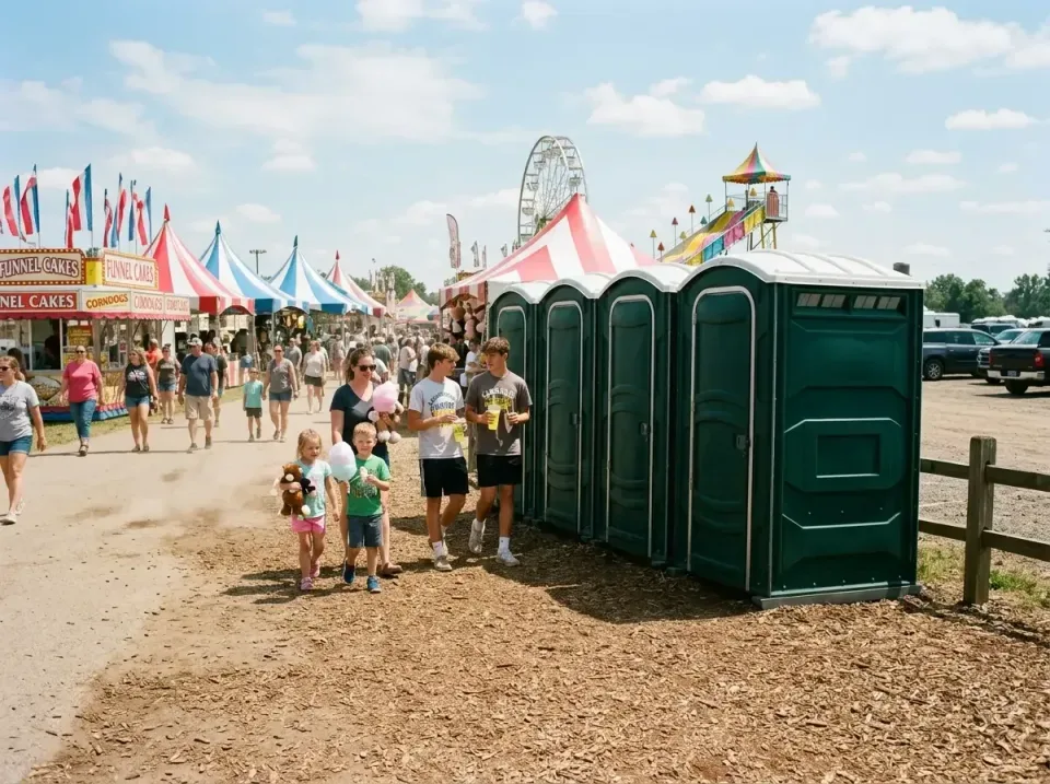 Portable Toilets — County Fair — Portable Toilets, People, Carnival Tents, County Fair, Toilet and Dumpster Rentals
