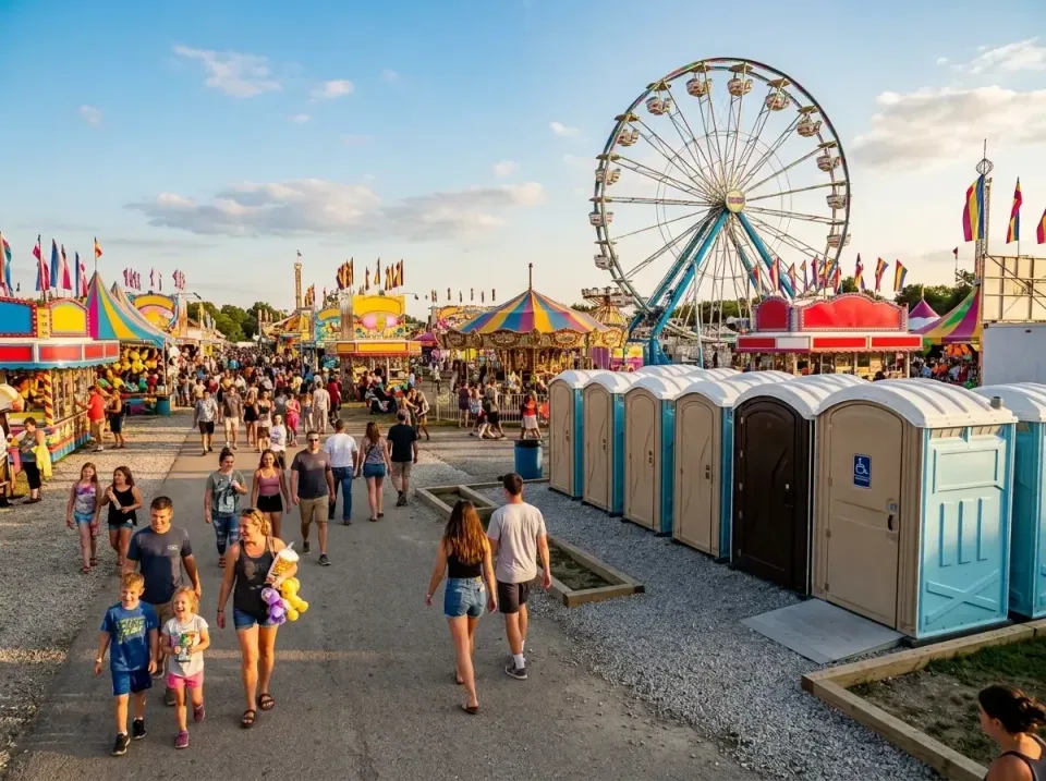 Portable Toilets — County Fair — Portable Toilets, Ferris Wheel, Carousel, County Fair, Toilet and Dumpster Rentals